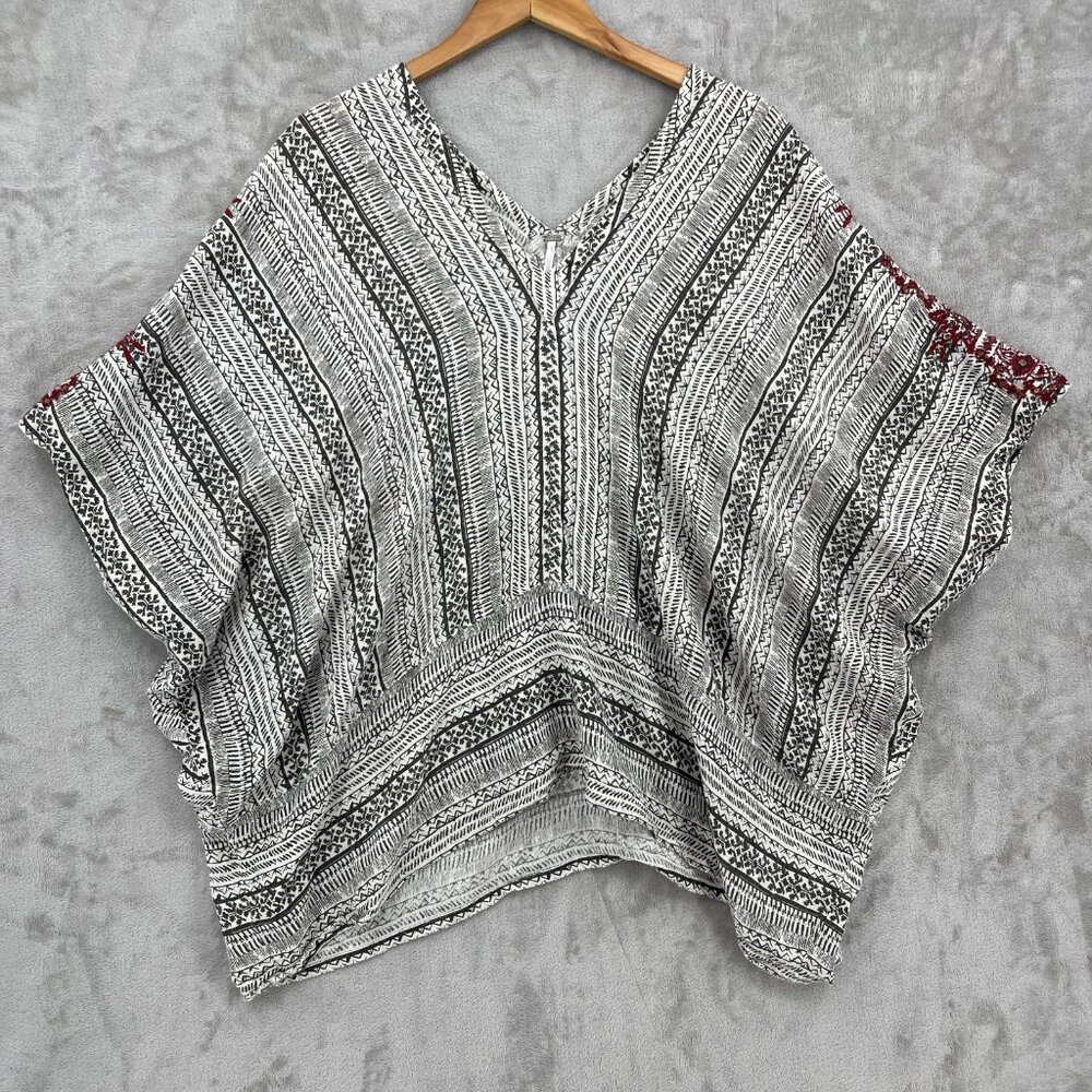Free People Tribal Beat Kaftan Tunic Oversized Sequinned Boho Top